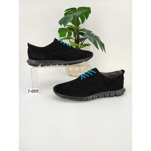 Cole Haan Women's Zerogrand Oxfords Black Suede Lace Up Shoes Size 7B US